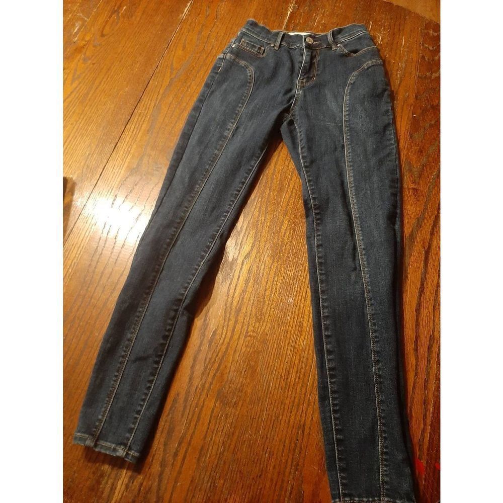 Size 24 Waist PacSun Curvy Mid Rise Blue Denim Blue Jeans